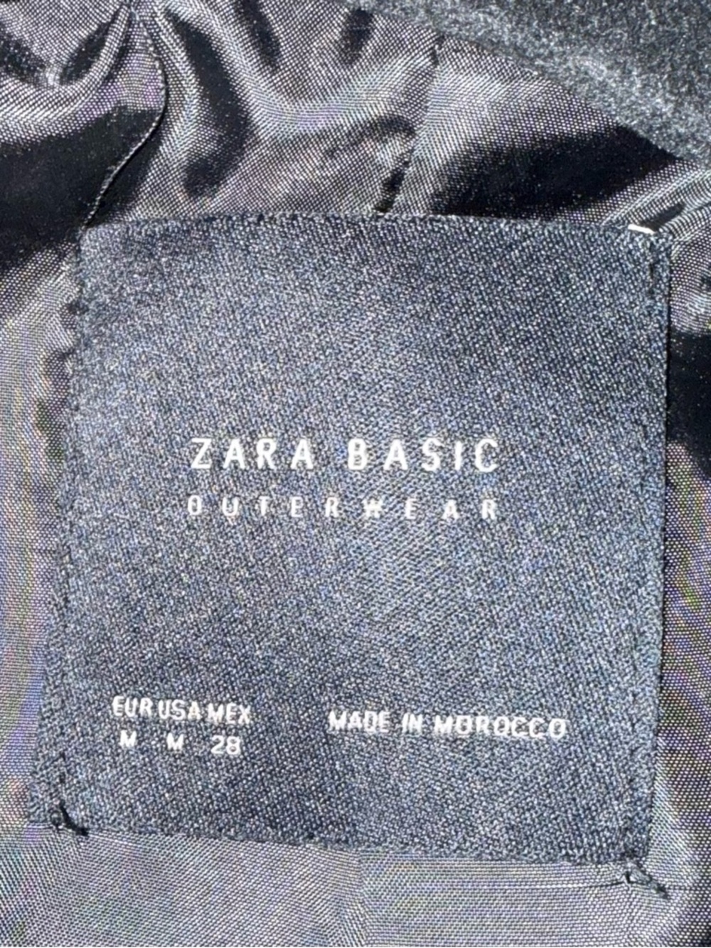 Zara Womens Black Hooded Wool Blend - Picture 4 of 5
